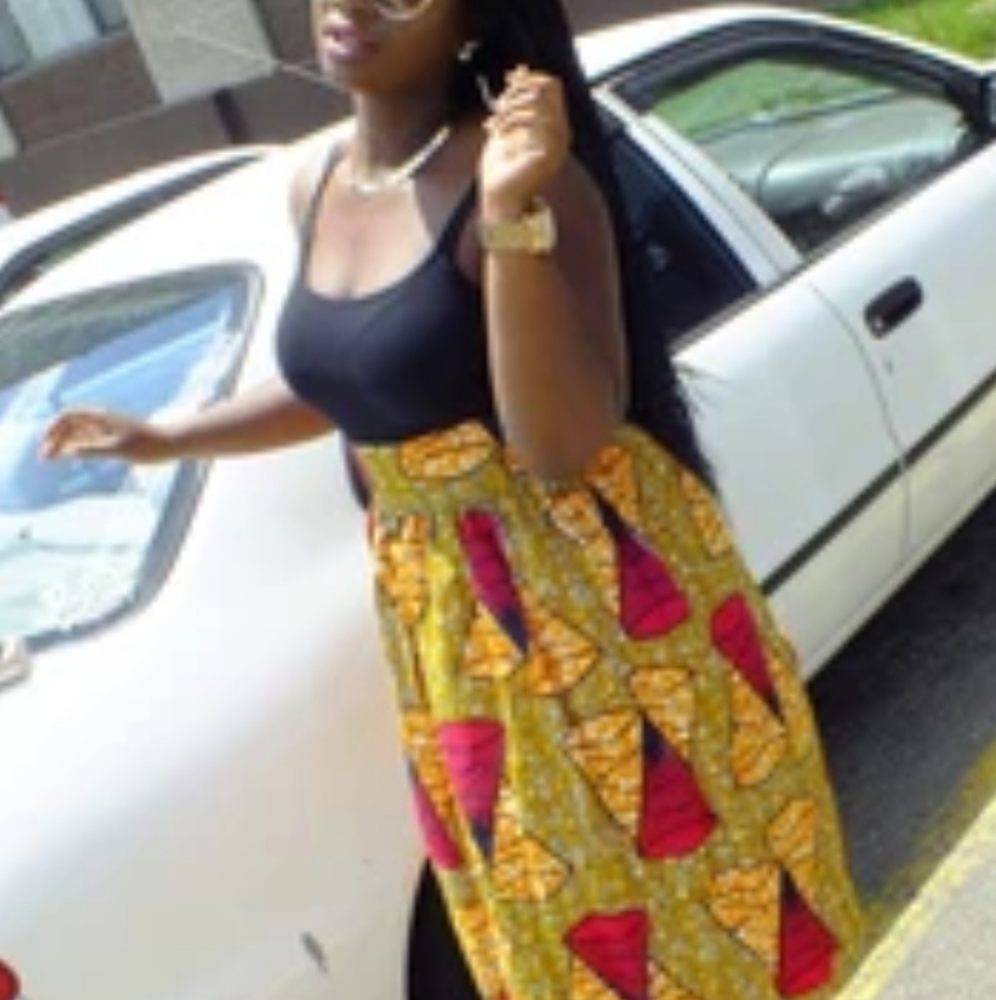 African Print Midi Skirt